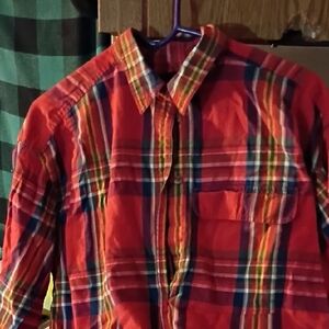 LIZSPORT Red Plaid Shirt